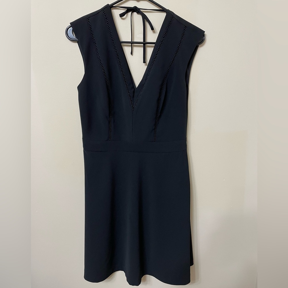1. State Black V-Neck Midi Dress